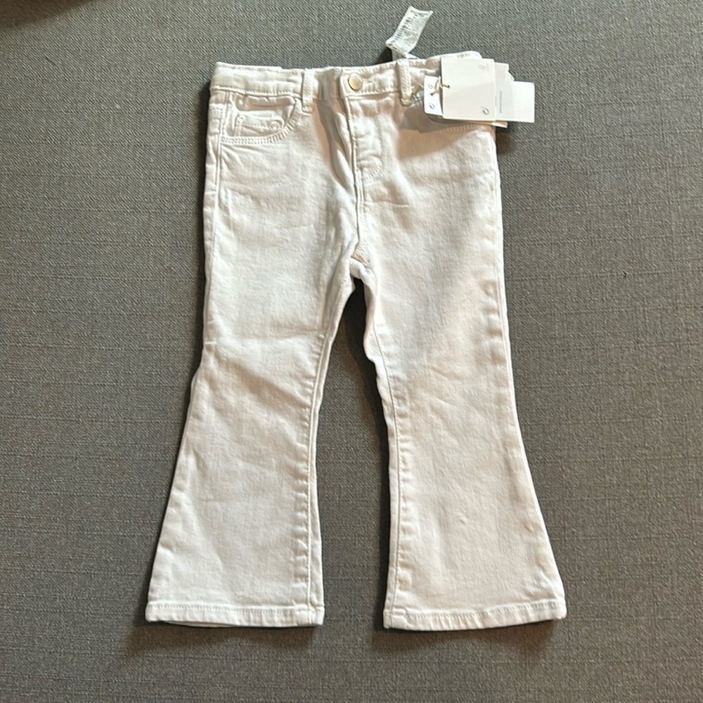 NWT Zara White Flares Sz 2-3